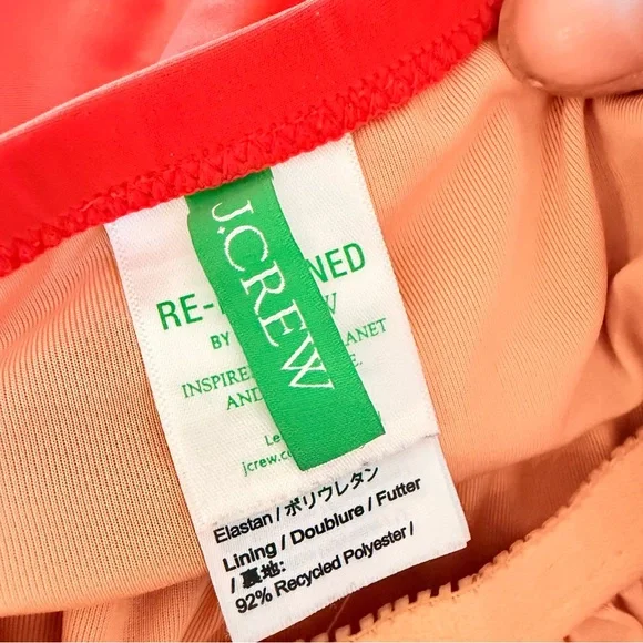 J Crew Orange ruched one piece swimsuit - Picture 6 of 11